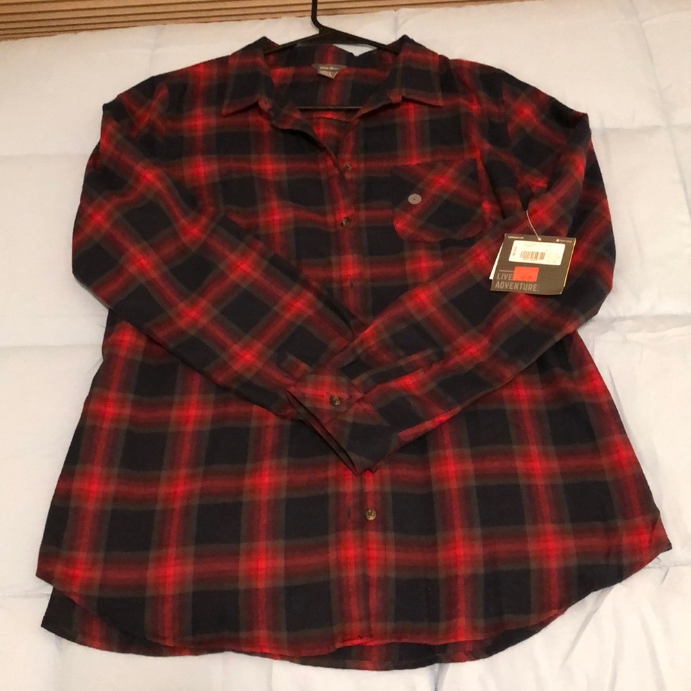 NWT Eddie Bauer Plaid Blouse